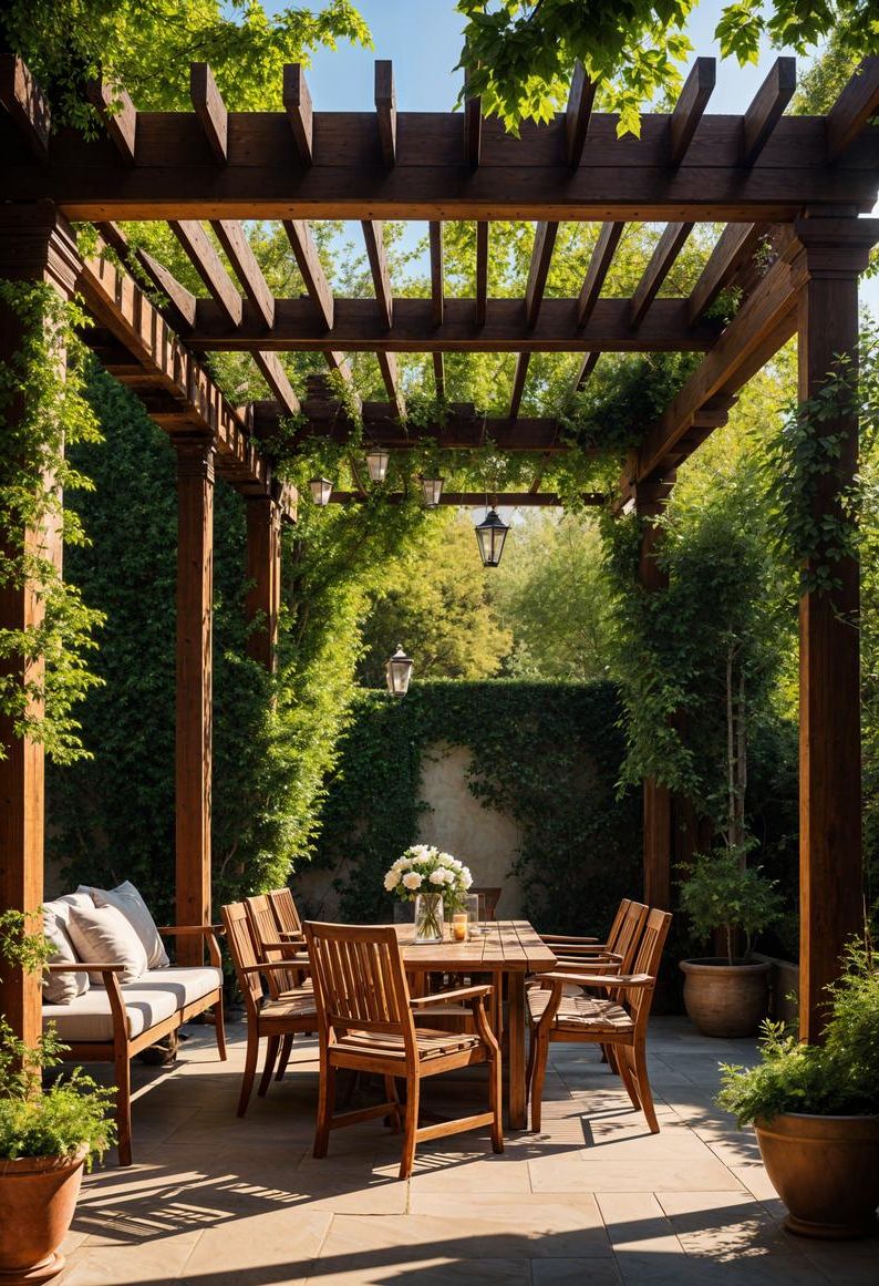 2. Enhance Patio with Redwood Pergola-0