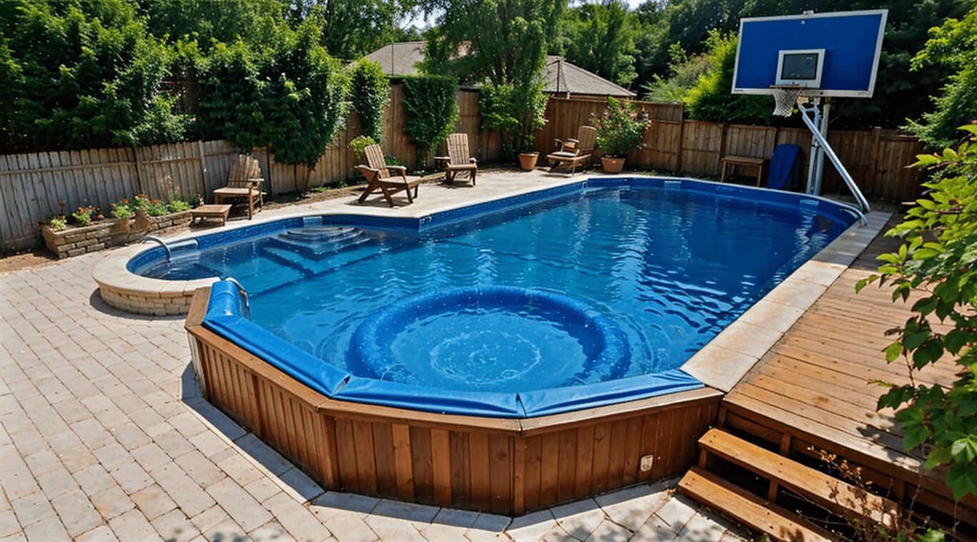 above ground pool basketball hoop