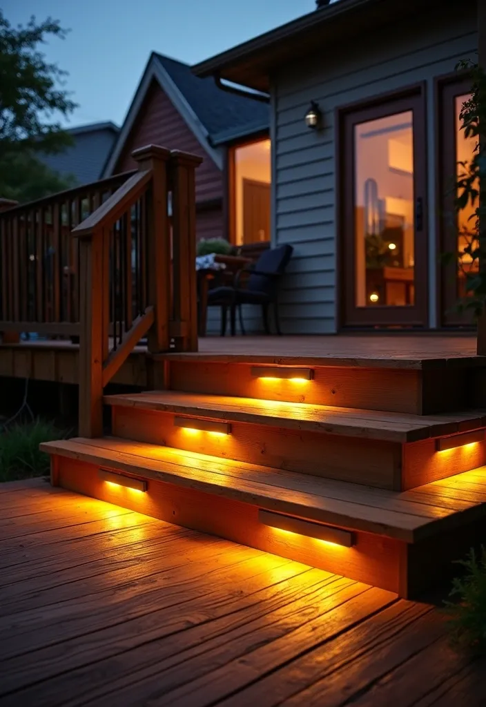 20 Brilliant Deck Lighting Ideas to Create the Ultimate Cozy Patio Experience! - 4. Under-Deck LED Strip Lights