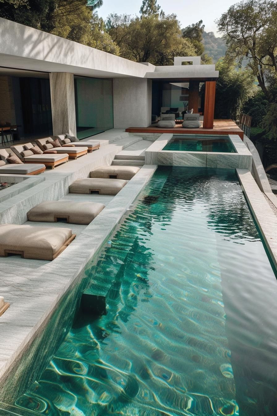 2. Sleek Sunken Pool Design Ideas-1