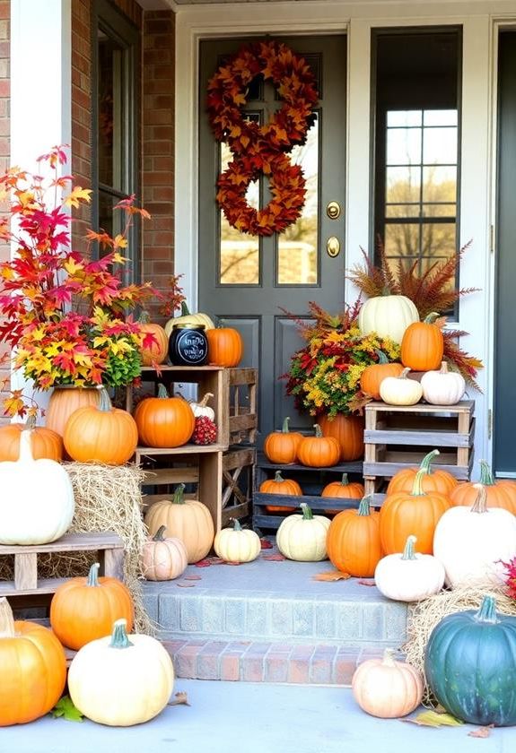 autumn seasonal decorative showcase