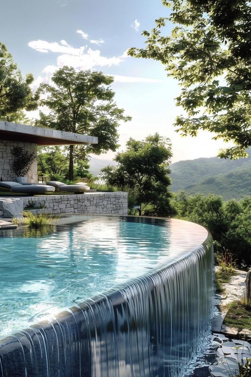 1. Waterfall-Edged Infinity Pool Designs-2