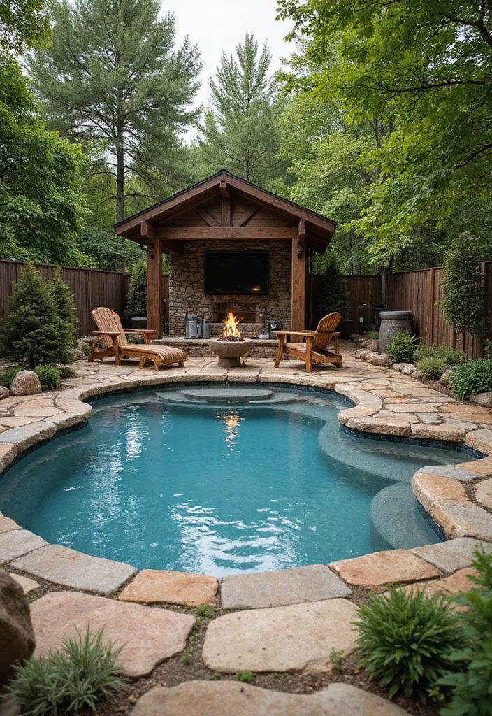 25 Luxurious Backyard Pool Designs You Have to See to Believe! - 4. Rustic Charm