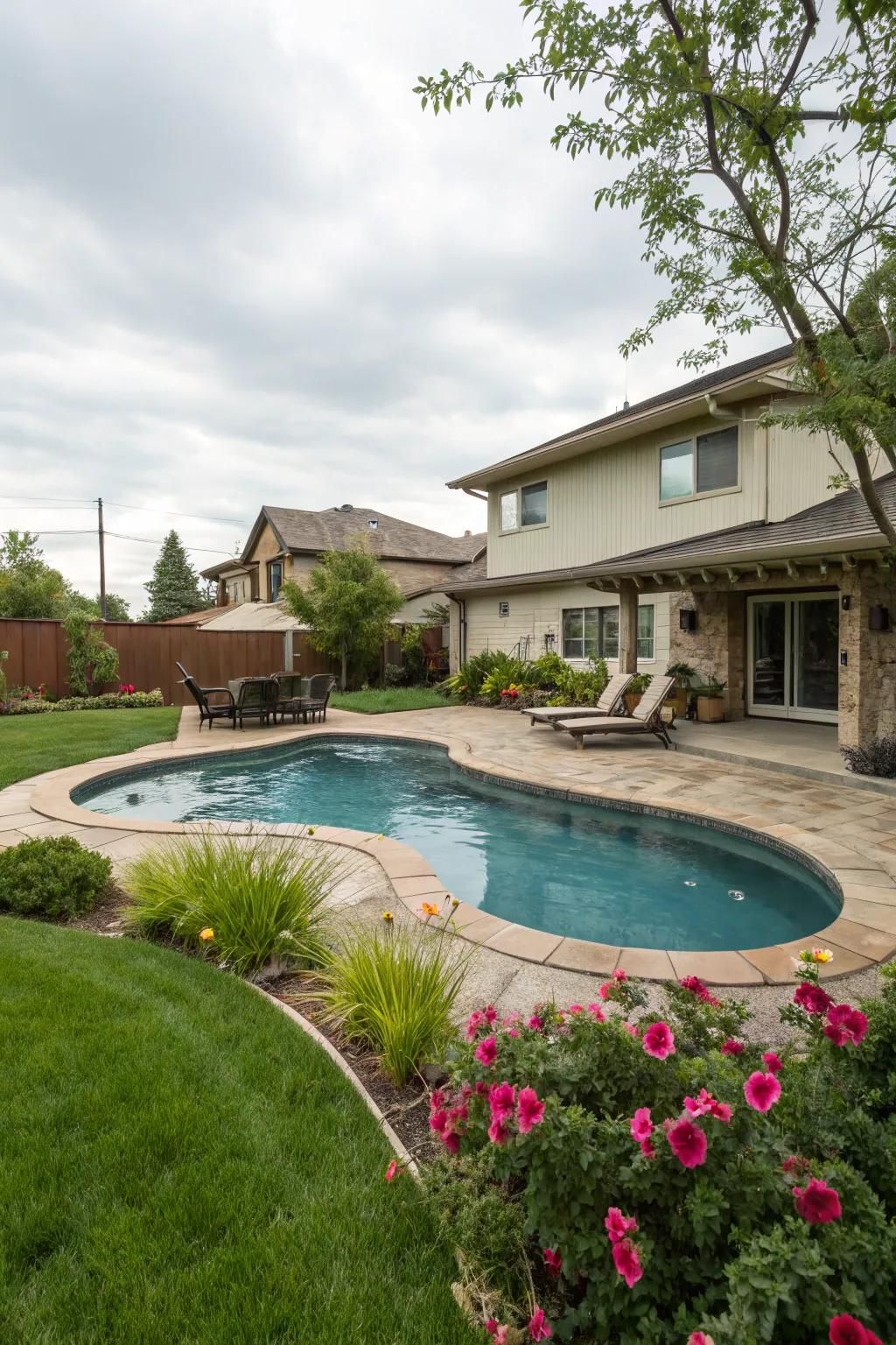 A creatively shaped pool for a personal touch.