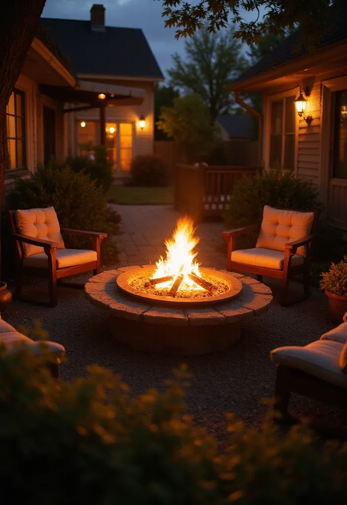 20 Brilliant Deck Lighting Ideas to Create the Ultimate Cozy Patio Experience! - 7. Cozy Fire Pit Lighting