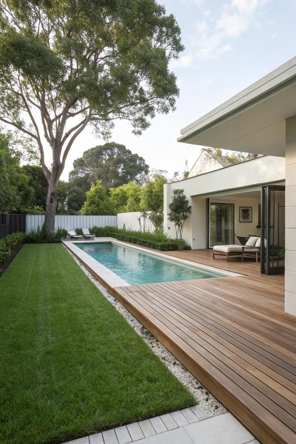 Simplicity at its finest with minimalist pool design.