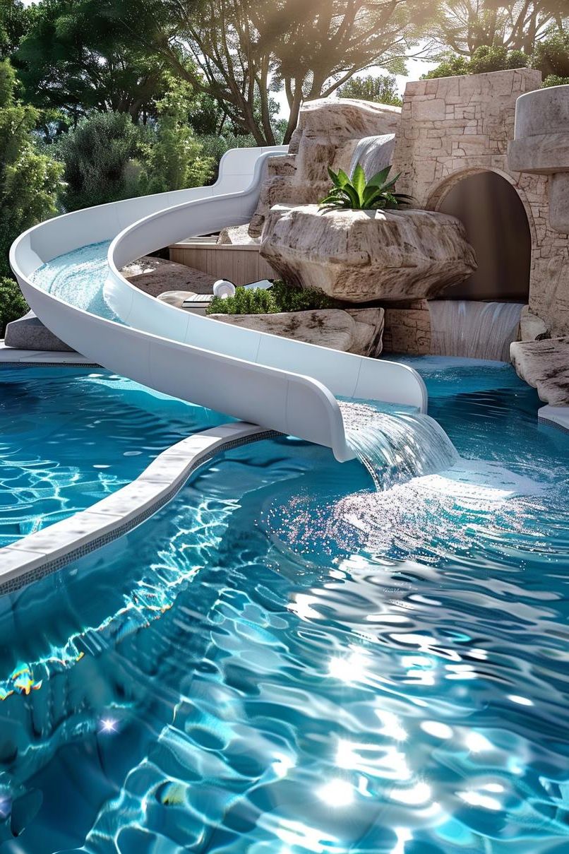 5. Bi-level Pool with Waterslide Concept-0