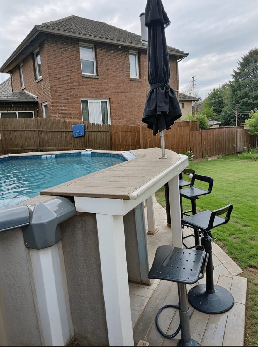 Deck-Integrated Bar above ground