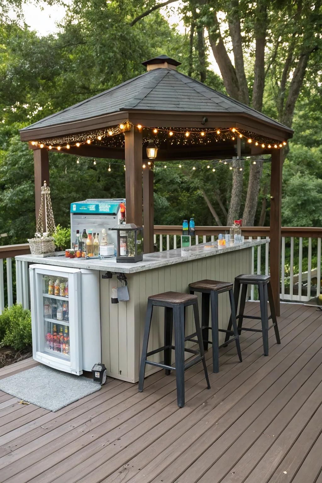 Host the perfect party with an outdoor bar gazebo.