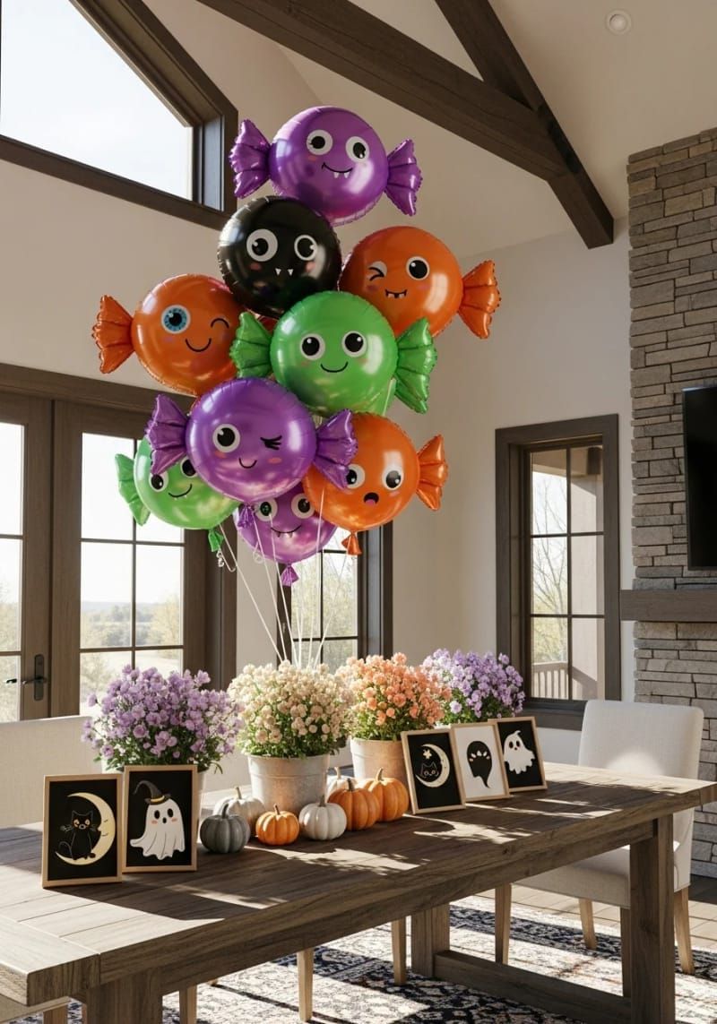 candy-shaped balloons with spooky cute faces 1