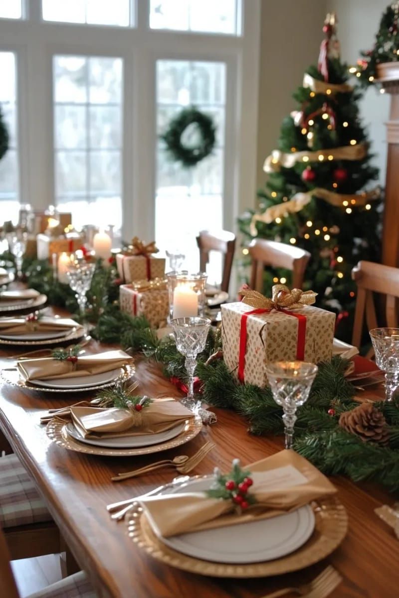 scattered miniature wrapped gifts as playful festive accents 1