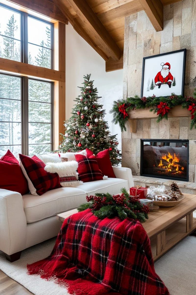 classic santa and reindeer themed printables in vintage muted tones 1