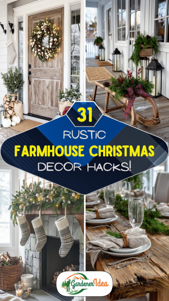 31 Rustic Farmhouse Christmas Decor Hacks!