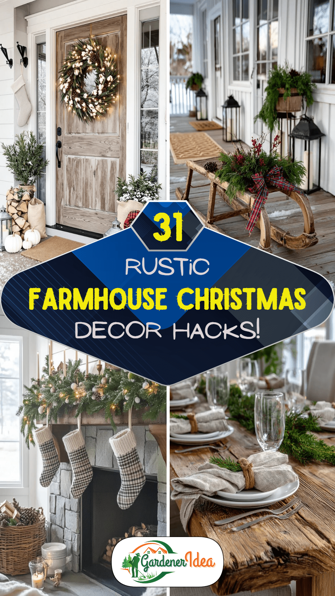 31 Rustic Farmhouse Christmas Decor Hacks!
