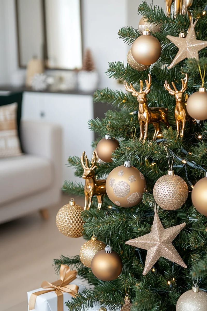 golden reindeer and glittering stars for classic festive glamour 1