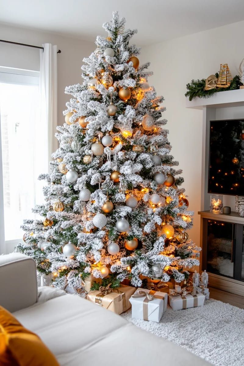 glass icicles and snowy branches for an enchanted forest tree 1