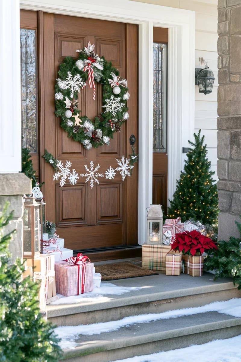 christmas craft paper chain garland with tiny holiday motifs 1