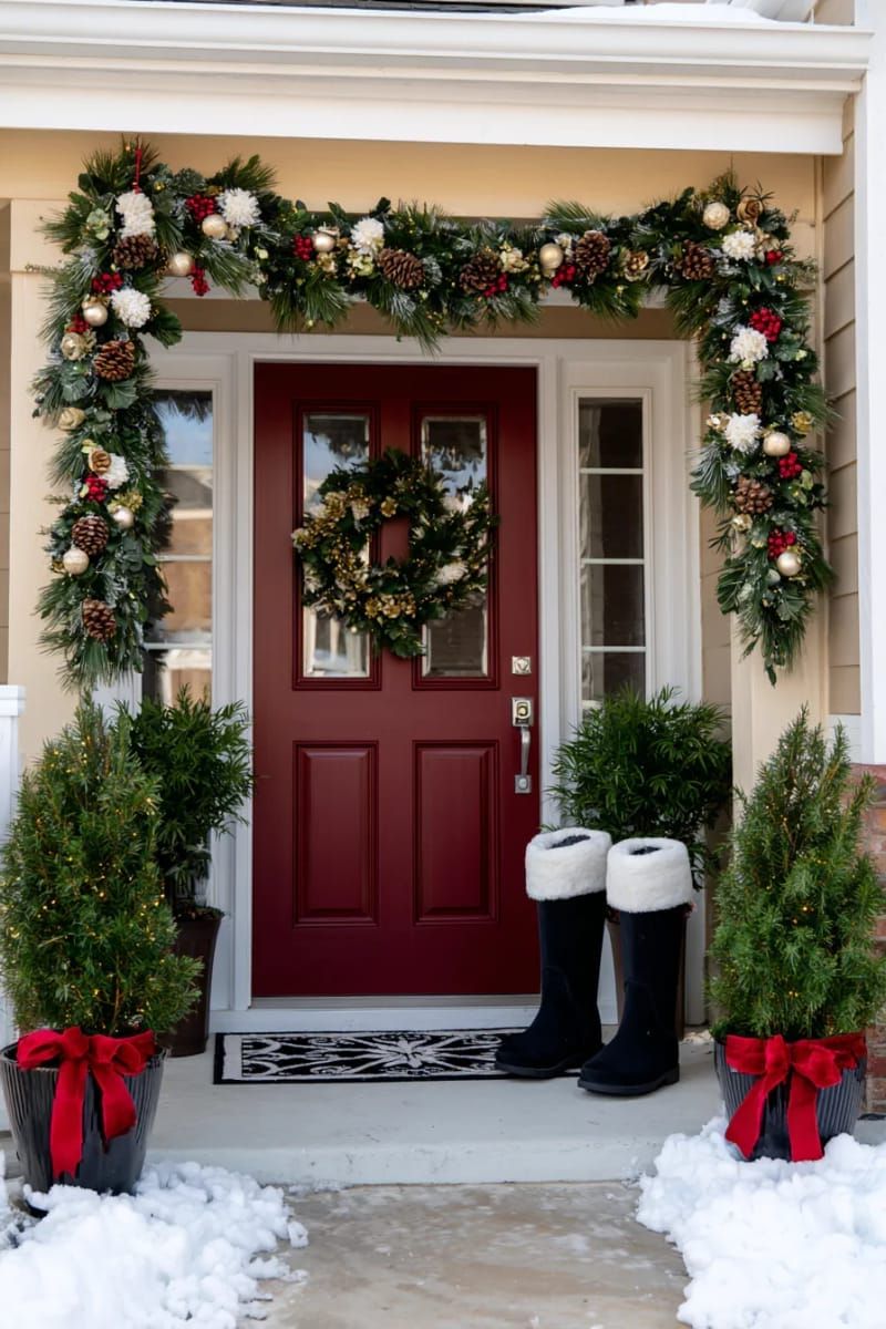 santa’s boots peeking out from the top of the doorframe 1