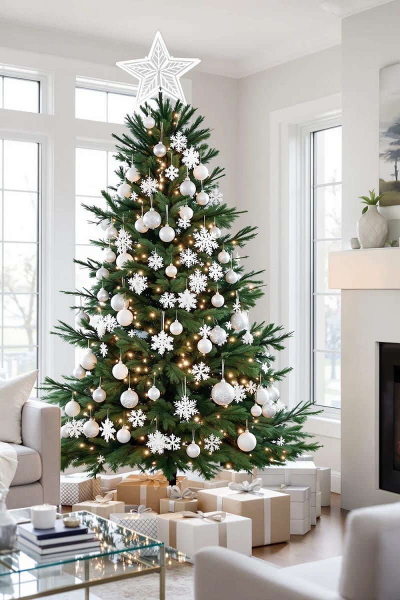 transparent acrylic tree toppers with etched snowflake designs 1