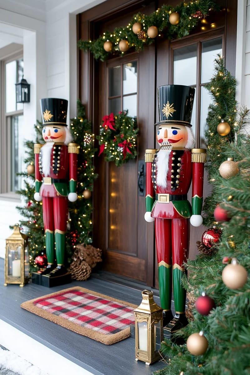 classic nutcracker statues guarding the doorway 1