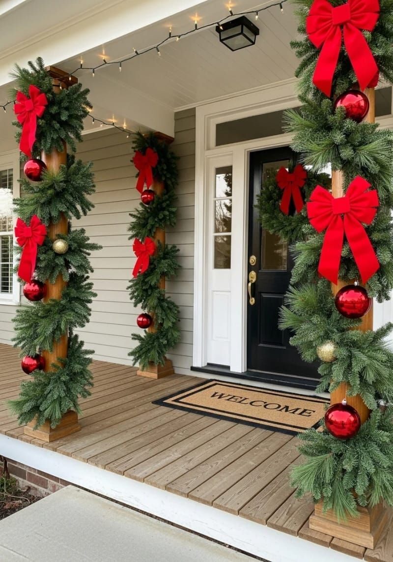 15 Stunning DIY Christmas Porch Décor for Less!