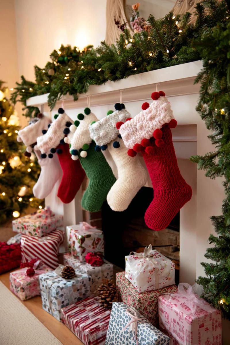 add mini pom-poms to the cuff and heel for playful, whimsical charm 1