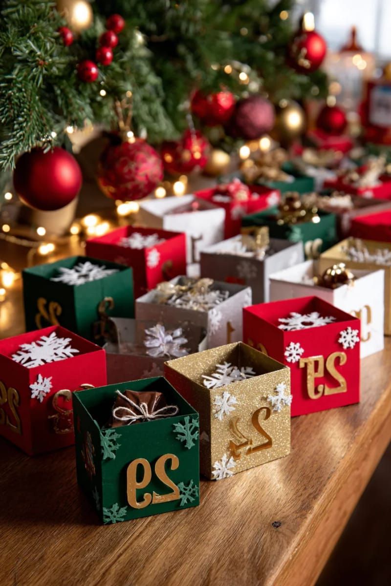 christmas countdown advent calendar with pop-up cricut numbers 1