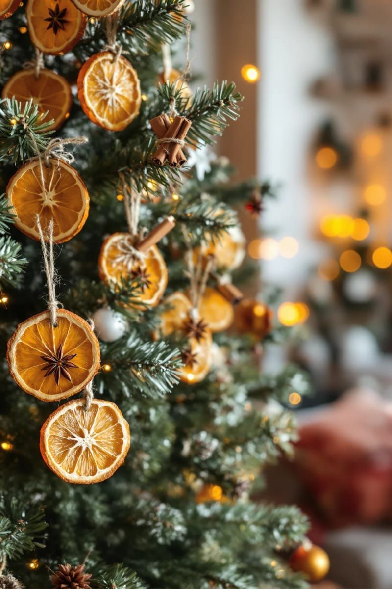 dried orange slices with cinnamon and star anise as fragrant ornaments 1