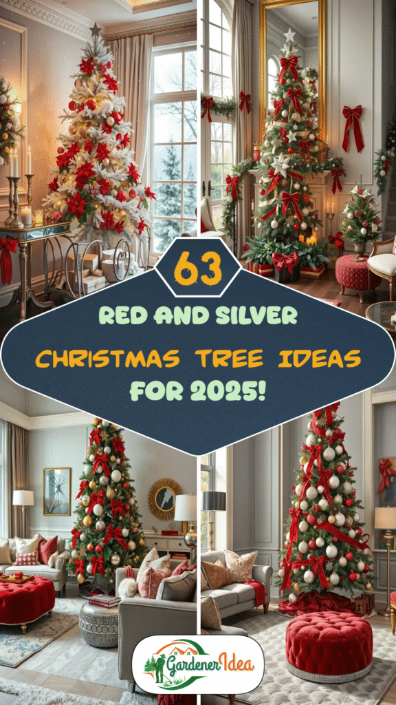 63 Stunning Red & Silver Christmas Tree Ideas for 2025!