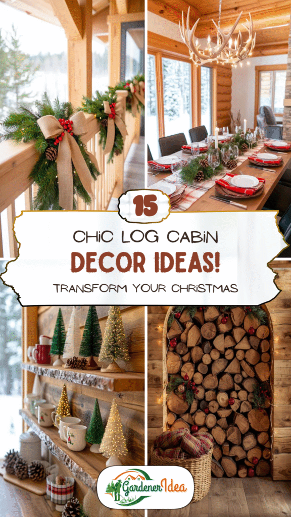 Transform Your Christmas with 15 Chic Log Cabin Decor Ideas!