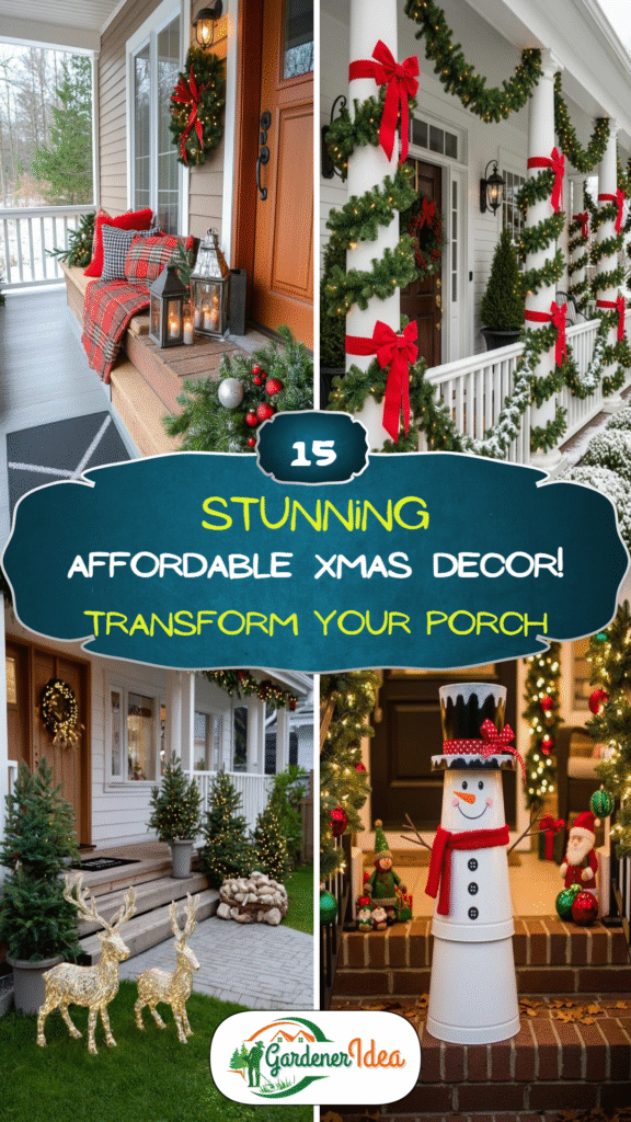 Transform Your Porch: 15 Stunning & Affordable Xmas Decor!