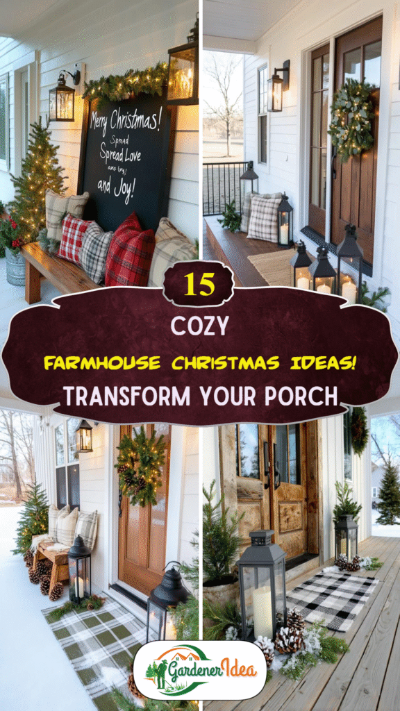 Transform Your Porch with these 15 Cozy Farmhouse Christmas Ideas!