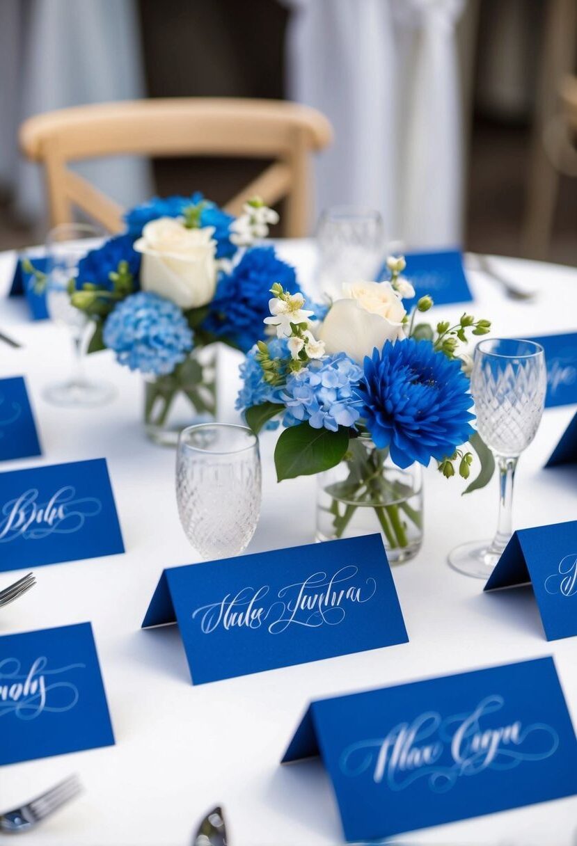 Stunning Blue & White Wedding Table Decor Ideas!