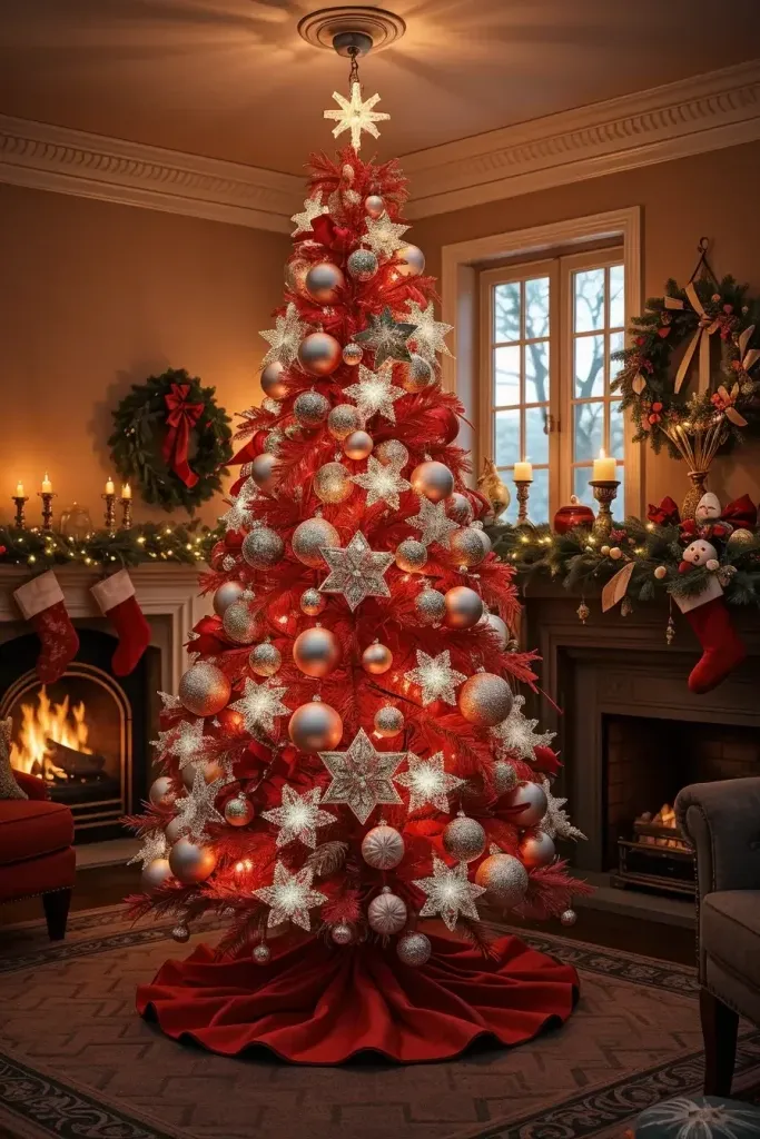 Stunning Red & Silver Christmas Tree Ideas for 2025!