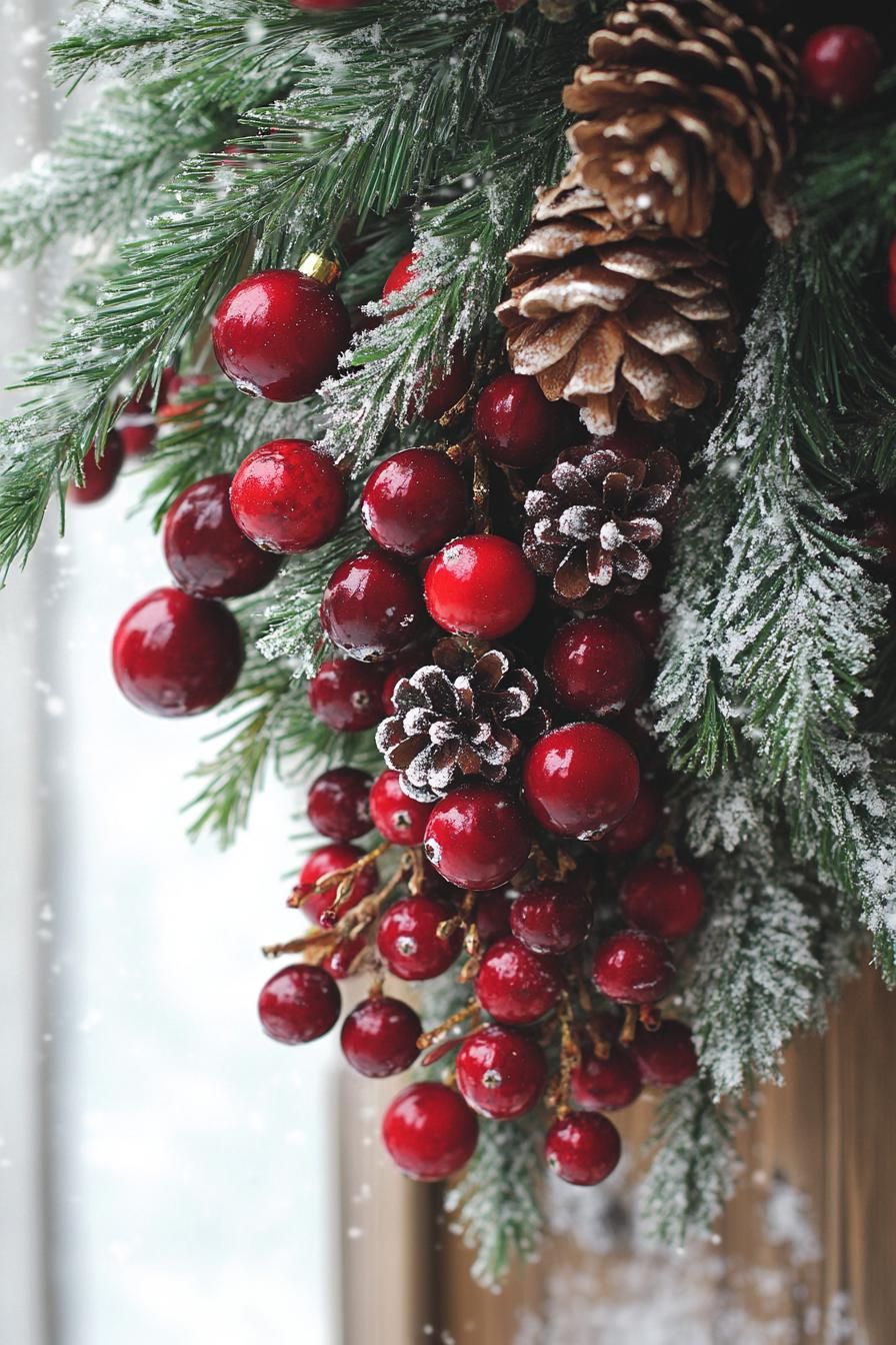 6. Festive Cranberry Popcorn Garland Display-1