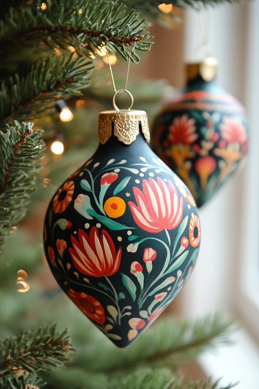 15. Folk Art Wood Ornaments-1