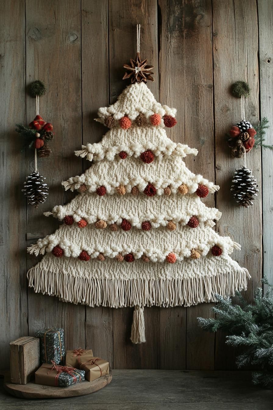 21. Festive Macramé Tree Wall Decor-2