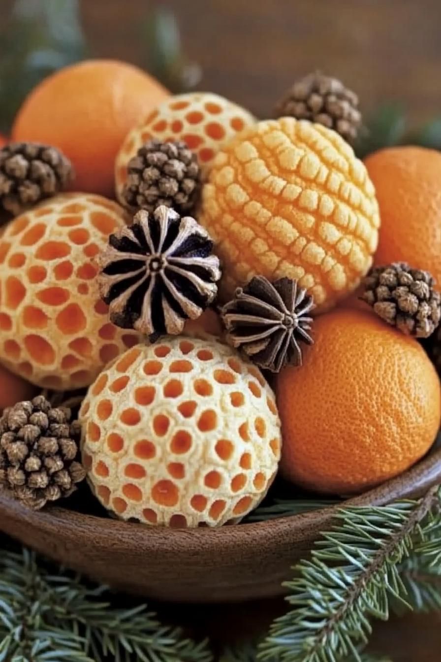16. Festive Orange Pomander Decor Ideas-0