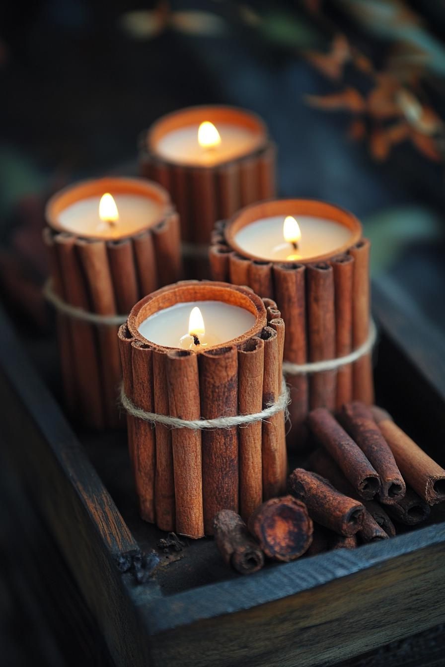 18. Rustic Cinnamon Stick Candle Wraps-1