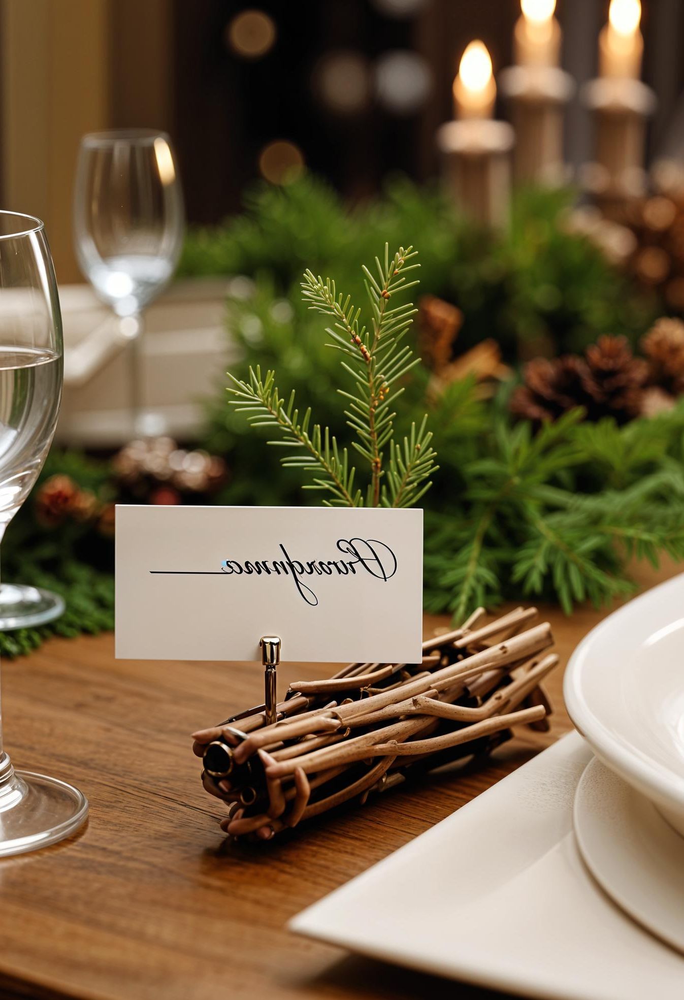 19. Rustic Holiday Table Place Card Holders-1
