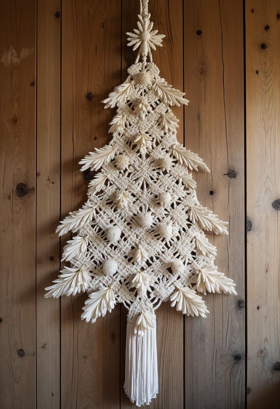 21. Festive Macramé Tree Wall Decor-1