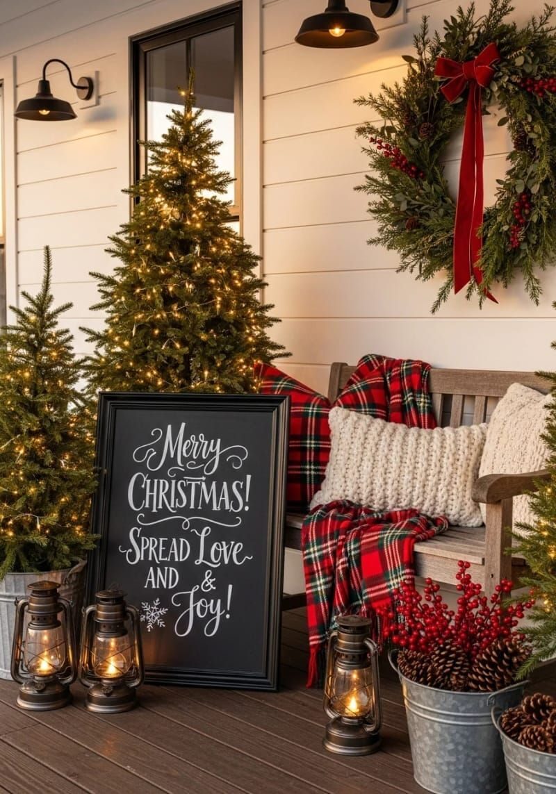 Transform Your Porch with these 15 Cozy Farmhouse Christmas Ideas!
