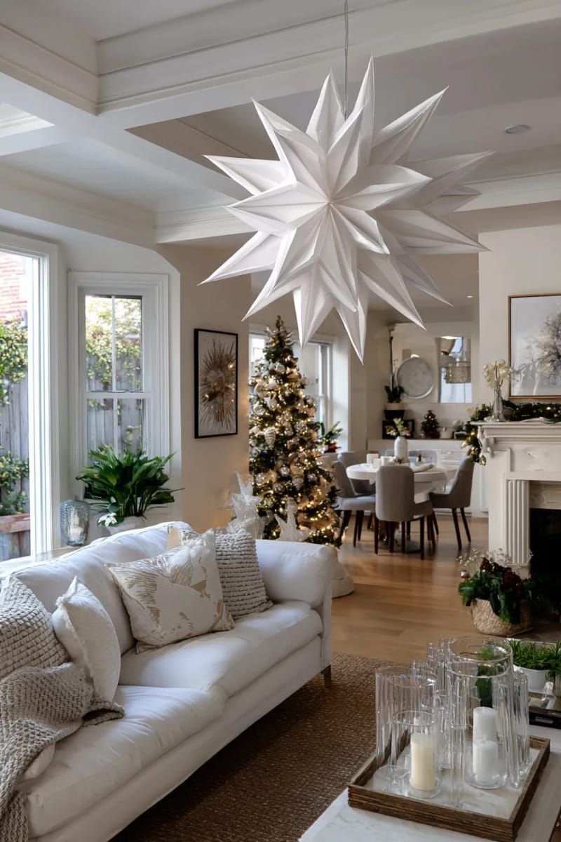 oversized folded paper star for dramatic wall or ceiling statement 1