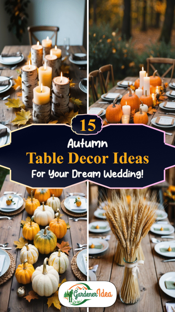 15 Autumn Table Decor Ideas for Your Dream Wedding!