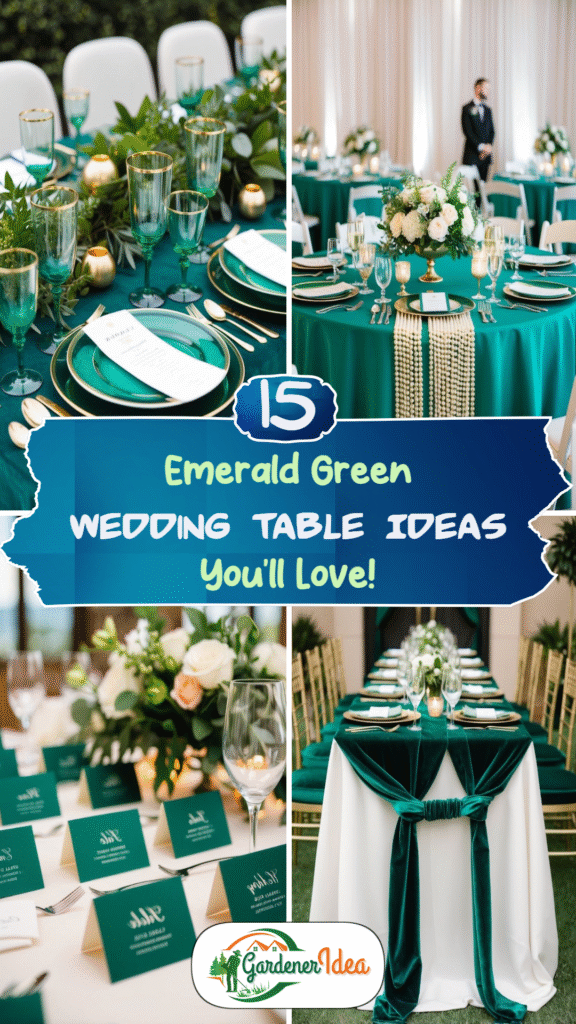 15 Emerald Green Wedding Table Ideas You’ll Love!