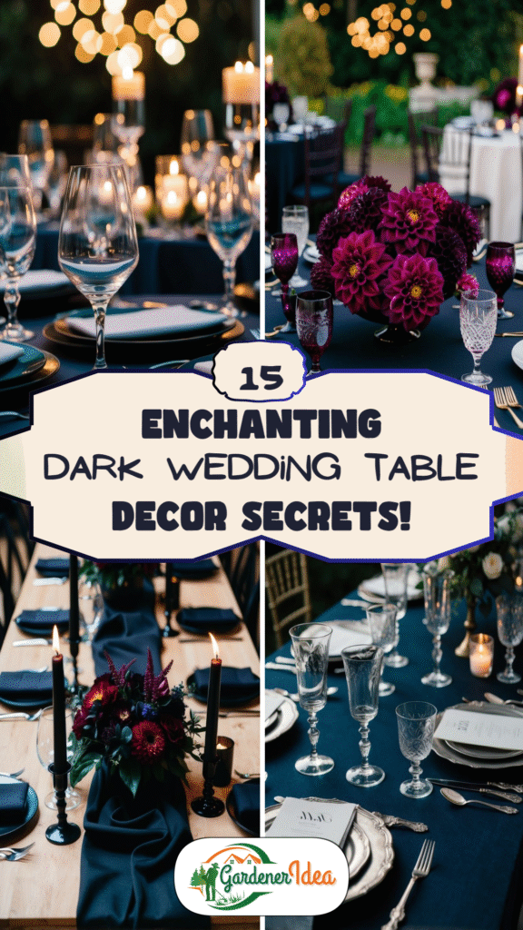 15 Enchanting Dark Wedding Table Décor Secrets!