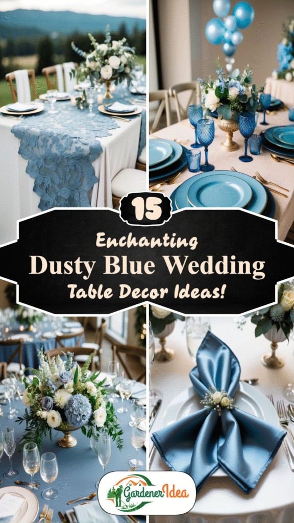 15 Enchanting Dusty Blue Wedding Table Decor Ideas!