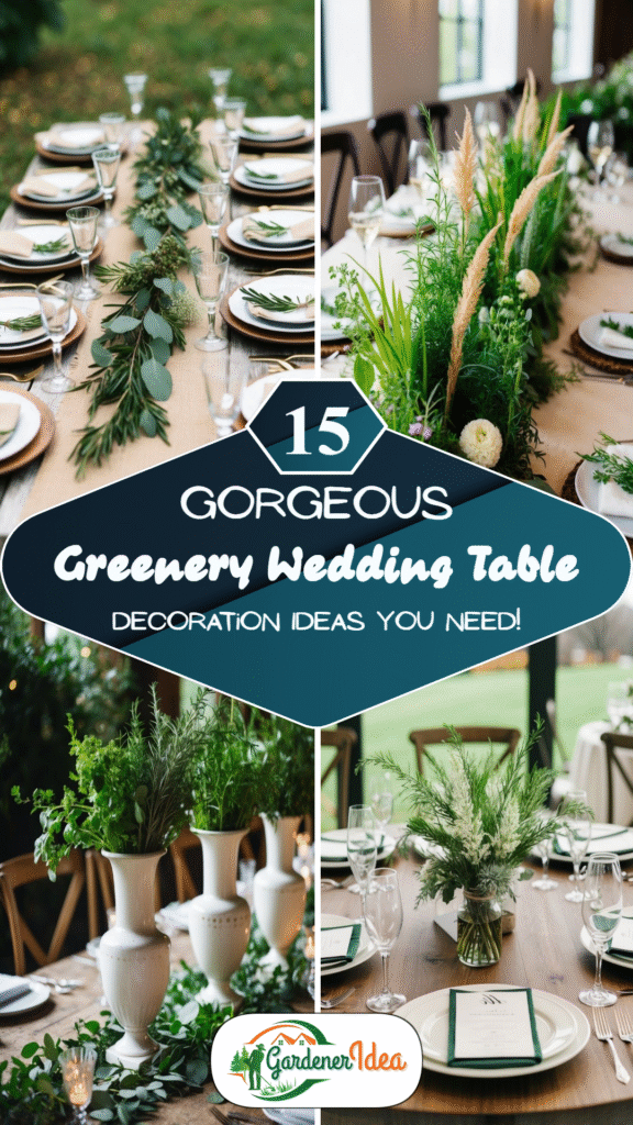 15 Gorgeous Greenery Wedding Table Decoration Ideas You Need!