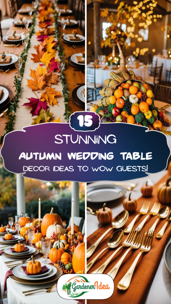 15 Stunning Autumn Wedding Table Decor Ideas to Wow Guests!