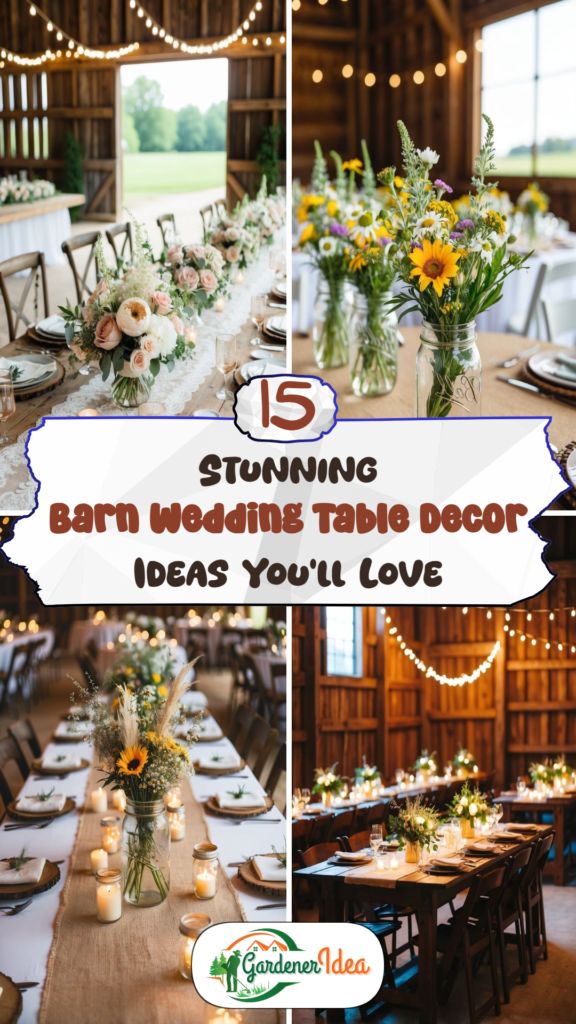 15 Stunning Barn Wedding Table Decor Ideas You’ll Love!